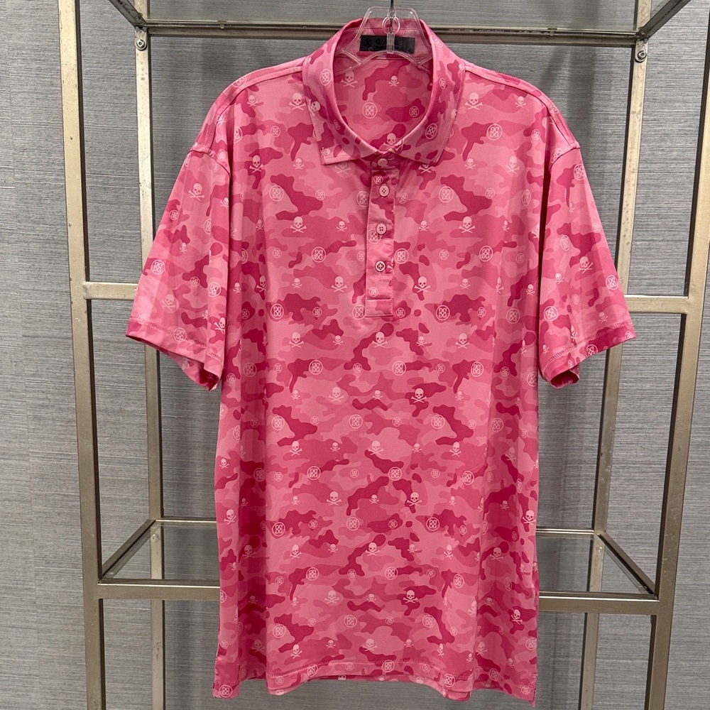 G/FORE Pink Camouflage Polo Shirt